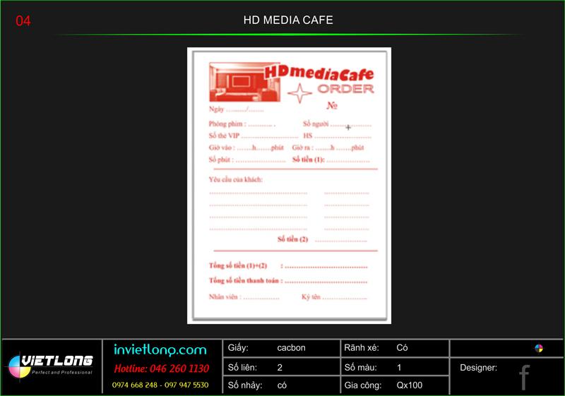 Mẫu Order HD Media Cafe