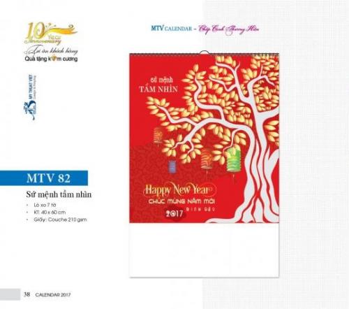 In lịch Tết 1 tờ giá rẻ