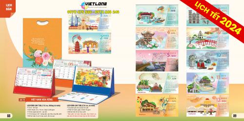 195 mẫu lịch Tết để bàn 2024 đẹp và ấn tượng nhất