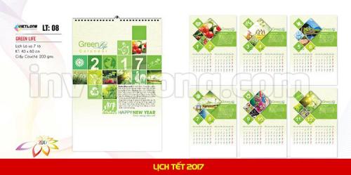 In lịch Tết 7 tờ giá rẻ