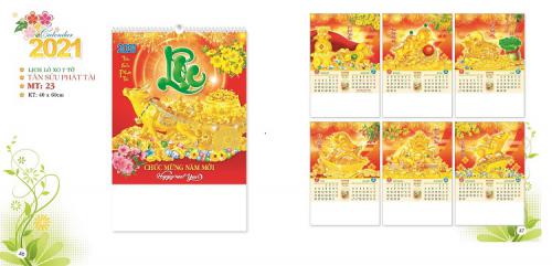 #10 mẫu Lịch Tết treo tường 2021 chủ đề Thịnh Vượng Tài Lộc
