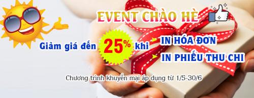 Mùa hè sôi động - khuyến mại in hóa đơn giảm giá SỐC lên đến 25%