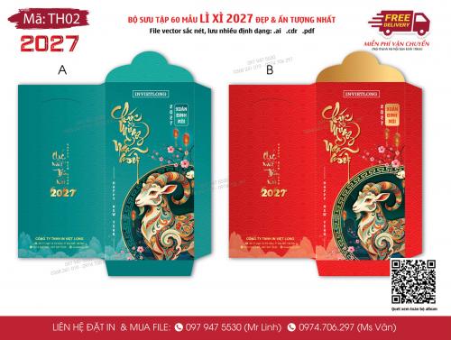 60 Mẫu Bao Lì Xì Tết 2027 Đinh Mùi đẹp Xuất Sắc
