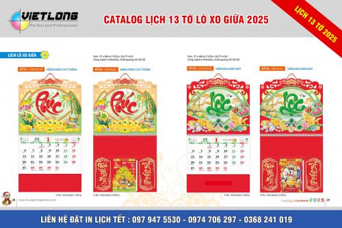 90+ mẫu lịch Lò xo giữa gắn bộ số 13 tờ 2025 mới nhất