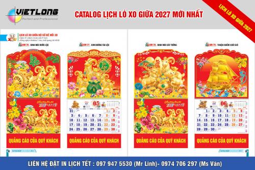 100+ Mẫu lịch lò xo giữa 13 tờ treo tường 2027 Đinh Mùi mới nhất
