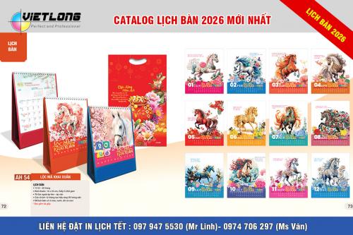 300 mẫu lịch Tết để bàn 2026 Bính Ngọ đặc sắc ấn tượng đầy đủ nhất