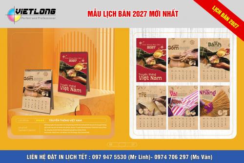 200+ Mẫu lịch bàn A,B 2027 xuân Đinh Mùi mới nhất