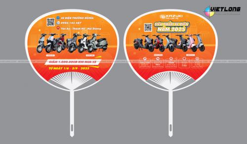 In quạt nhựa quảng cáo cửa hàng xe điện - xe máy - ô tô