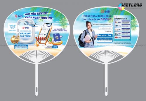 In quạt nhựa quảng cáo dịch vụ ngân hàng