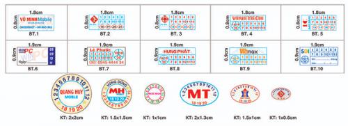 Kích thước tem bảo hành phù hợp với từng sản phẩm