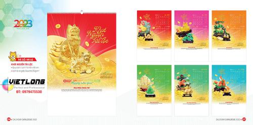 #TOP 17 mẫu lịch 7 tờ Mèo Vàng Phát Lộc 2023 đặc sắc Tết Quý Mão