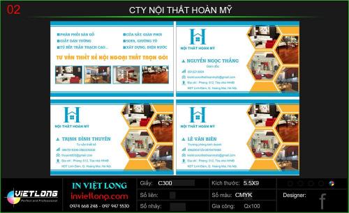 In name card giá rẻ tại Hà Nội
