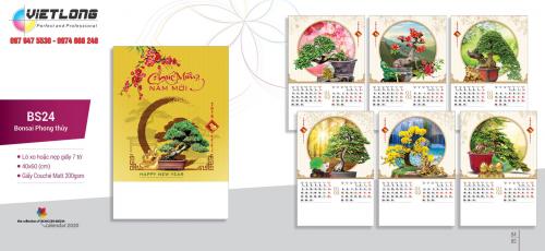 Tổng hợp mẫu lịch Tết 2020  - Bonsai - Thư pháp - phong thủy