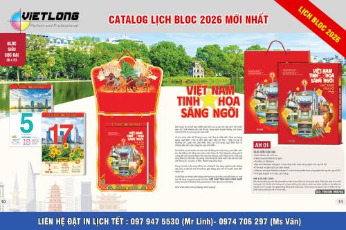 10+ mẫu lịch Bloc siêu to khổng lồ 38x53cm