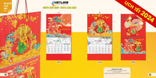 153 mẫu lịch lò xo giữa 13 tờ gắn bộ số 2024 đẹp nhất