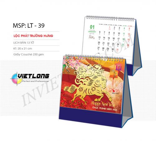 In lịch Tết để bàn chữ A,B giá rẻ tại Hà Nội