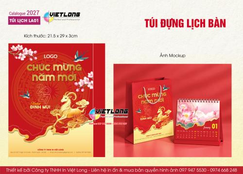 15+ Mẫu túi đựng lịch bàn Tết đẹp ấn tượng
