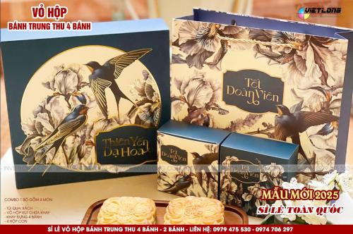 Vỏ Hộp Bánh Trung Thu 2025 – Thiên Yến Dạ Hoa Sang Trọng & Ý Nghĩa