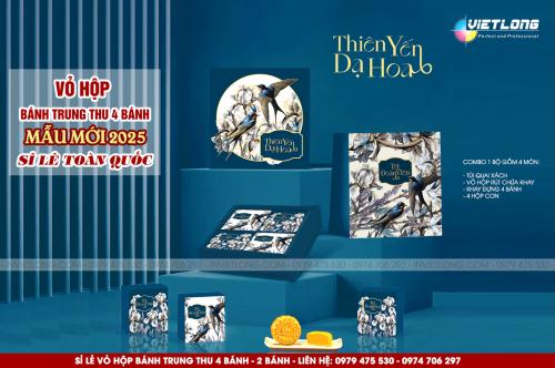 Vỏ Hộp Bánh Trung Thu 2025 – Thiên Yến Dạ Hoa Sang Trọng & Ý Nghĩa