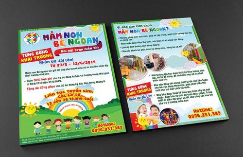 Top 10 mẫu tờ rơi tuyển sinh mầm non ấn tượng nhất