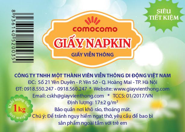 Mẫu Tem giấy Napkin