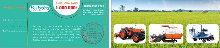 Mẫu voucher Kubota