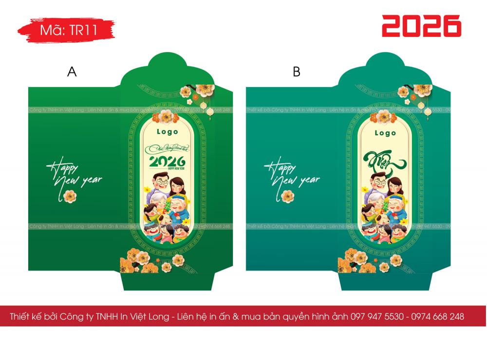 Mẫu bao lì xì 2026 - TR11