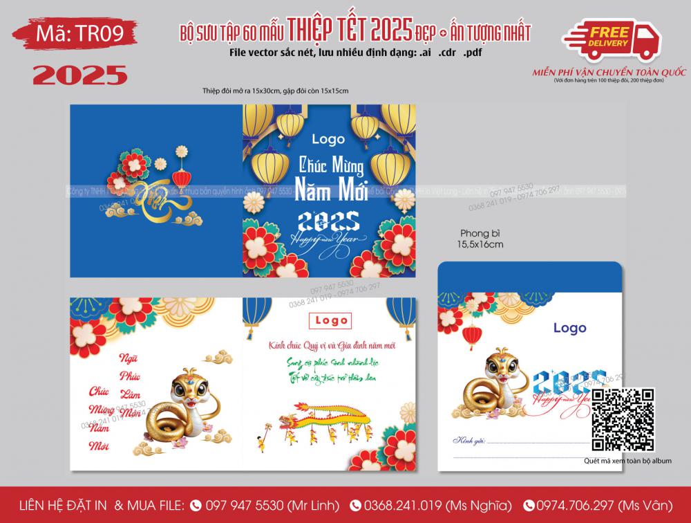 Mẫu thiệp Tết 2025 TR09