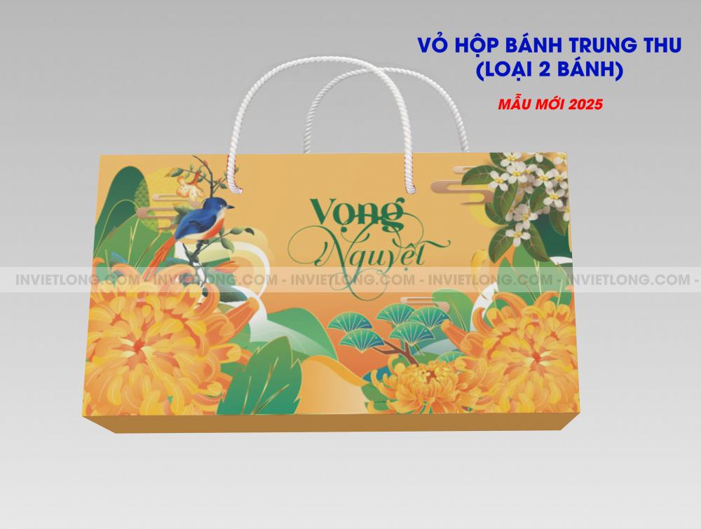 Mẫu hộp bánh trung thu 2 bánh Vọng Nguyệt