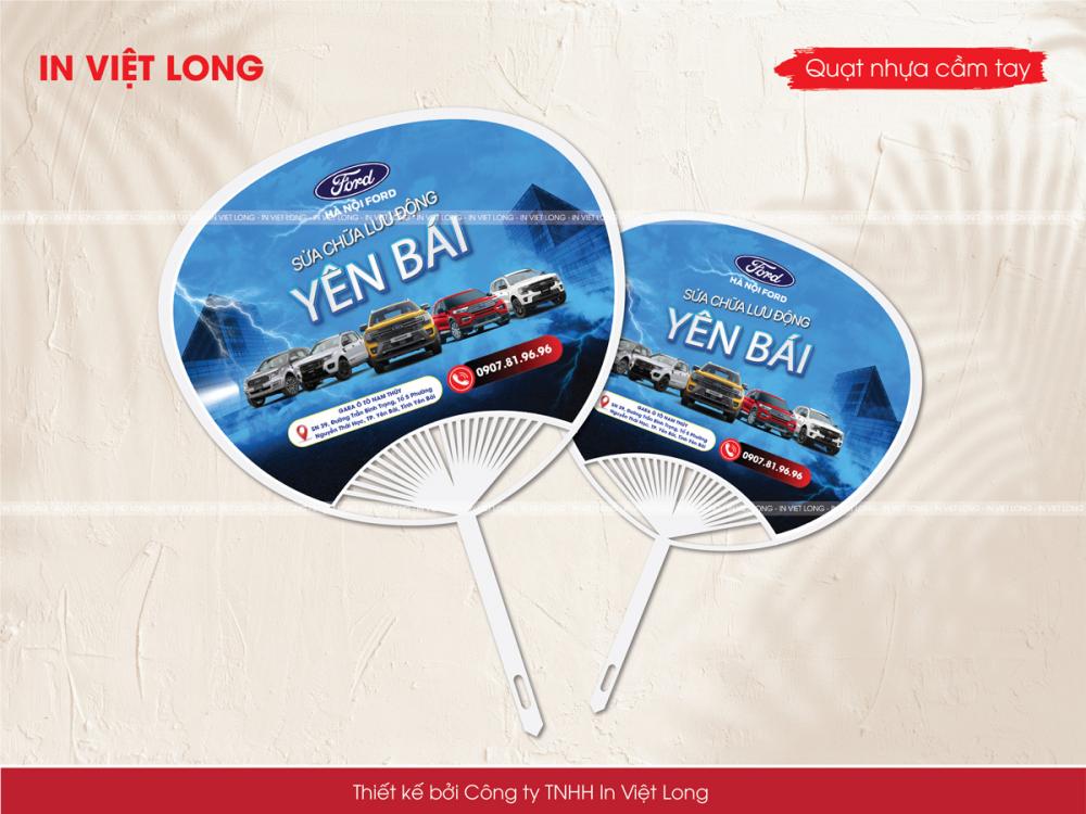 In quạt nhựa quảng cáo showroom ô tô