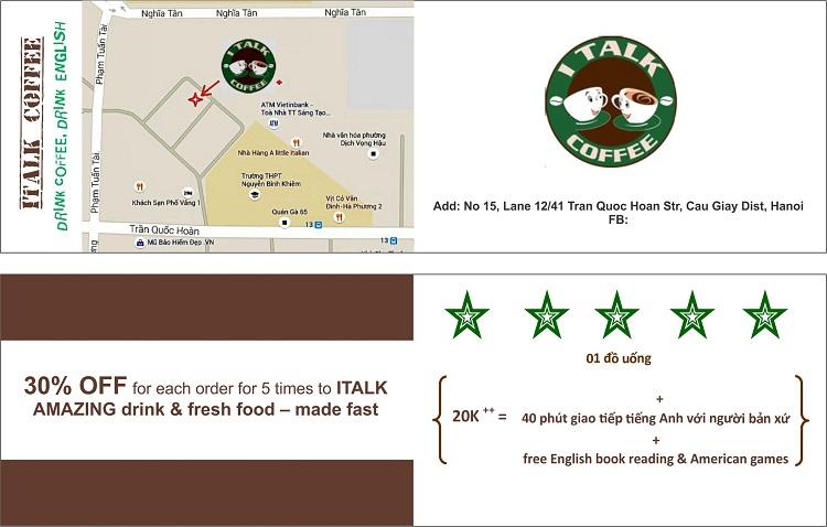 Mẫu voucher italk coffee