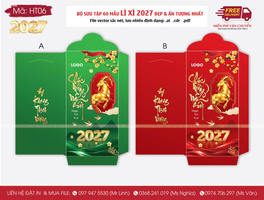 Mẫu bao lì xì 2027 - HT06