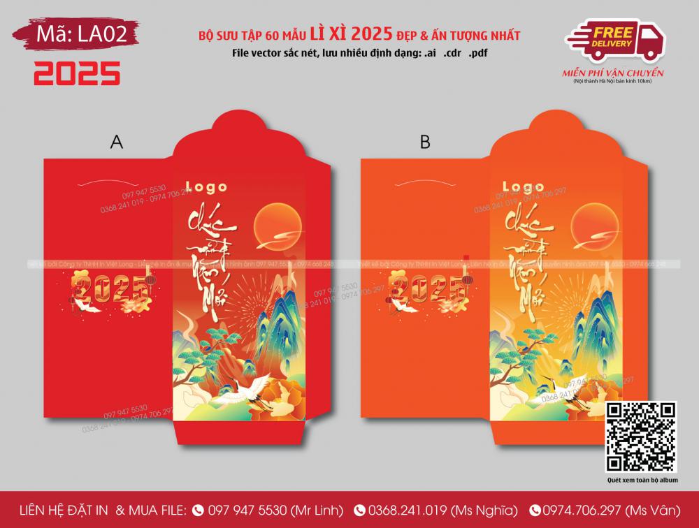 Mẫu lì xì 2025 LA02