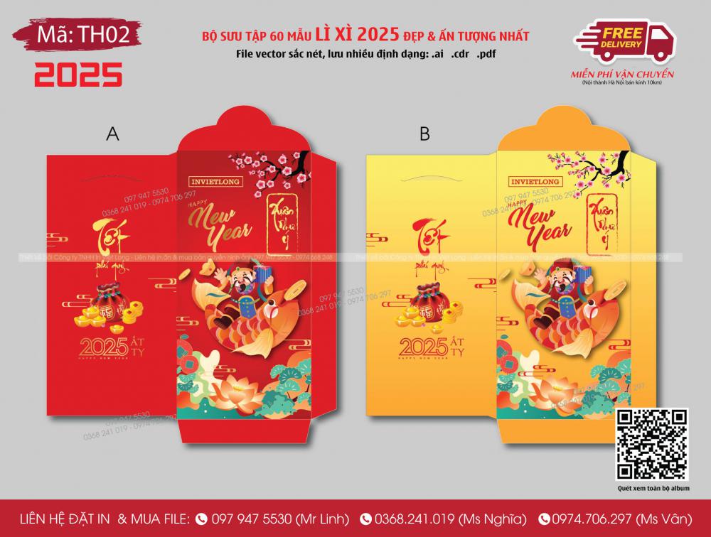 Mẫu lì xì 2025 TH02