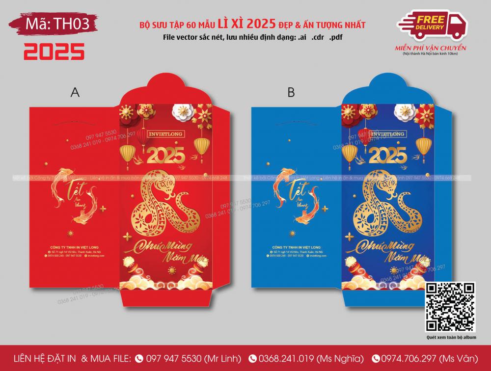 Mẫu lì xì 2025 TH03