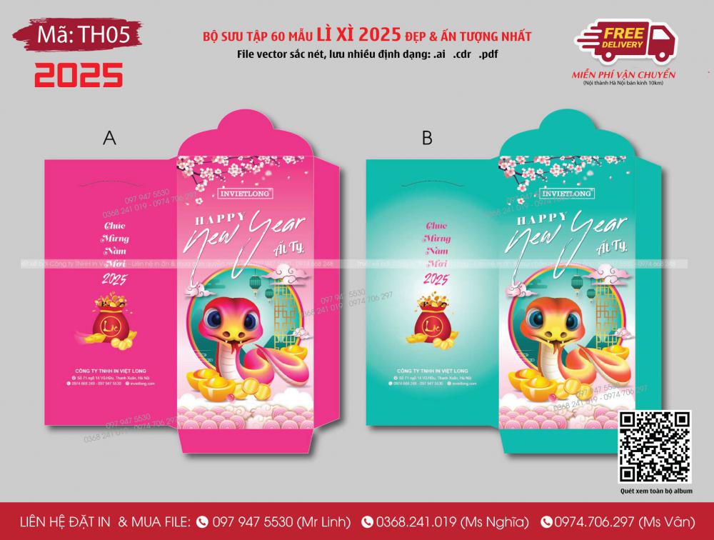 Mẫu lì xì 2025 TH05