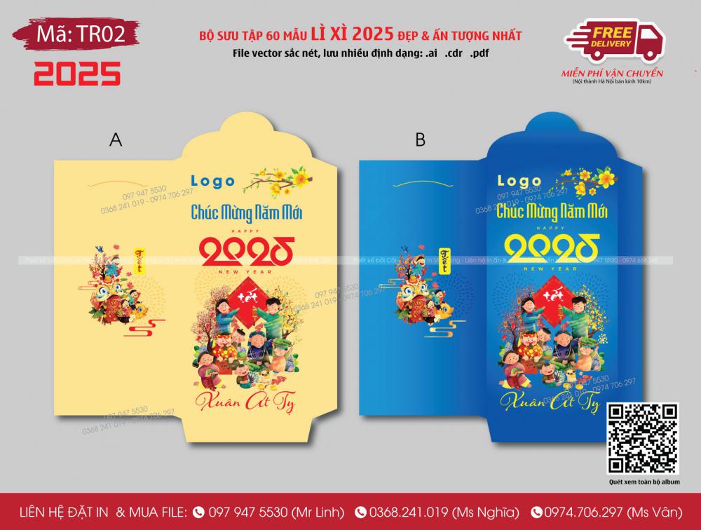 Mẫu lì xì 2025 TR02