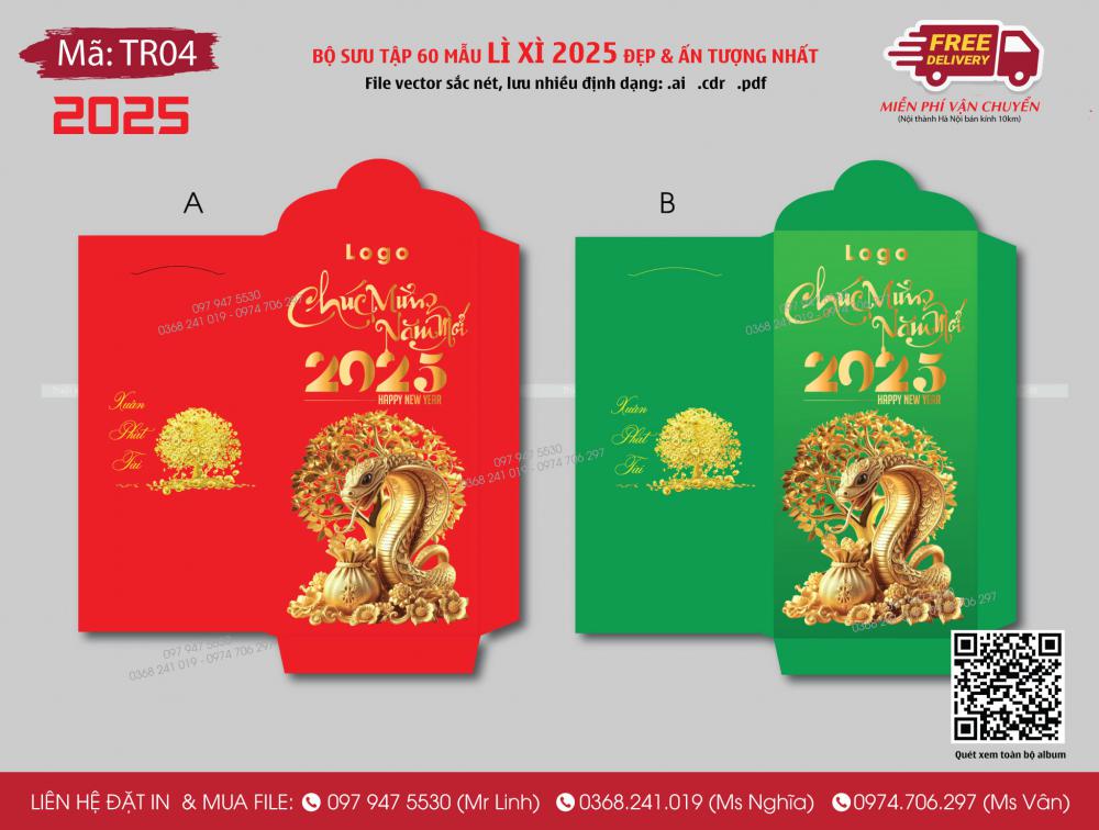 Mẫu lì xì 2025 TR04