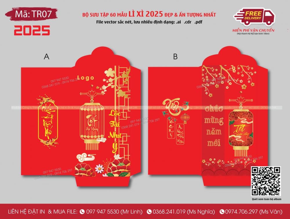 Mẫu lì xì 2025 TR07