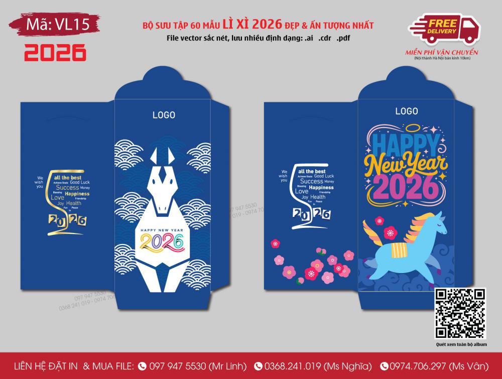 Mẫu bao lì xì 2026 - VL15