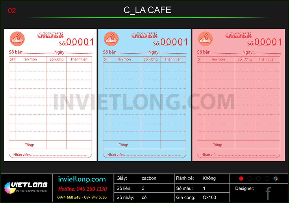 Mẫu Order C_La Cafe