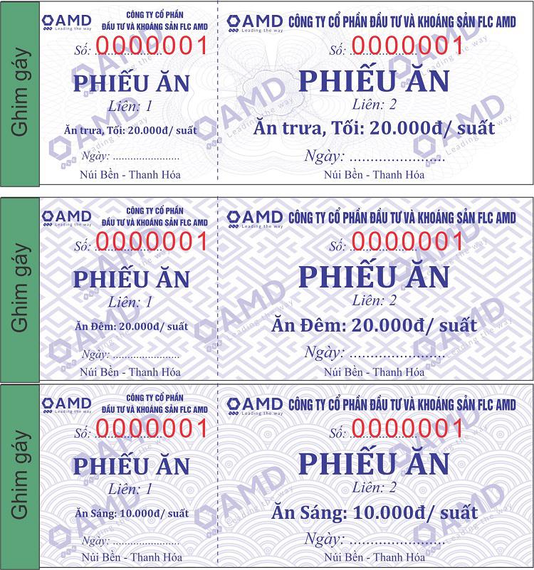 Mẫu phiếu ăn FLC