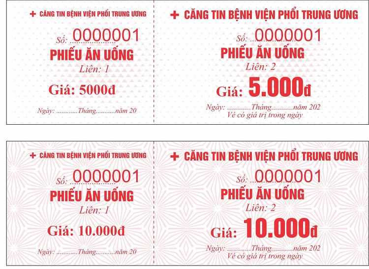 Mẫu phiếu ăn viện phổi