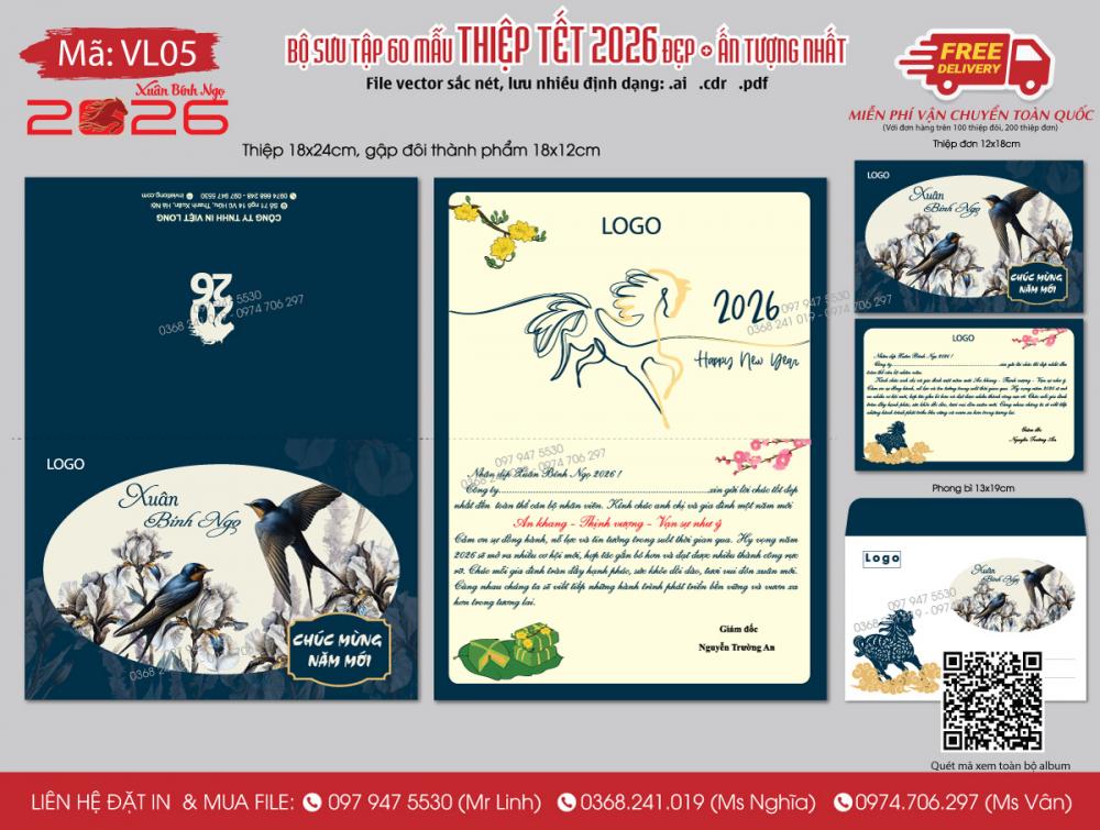 Mẫu thiệp Tết 2026 - VL05