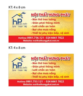 Mẫu tem dán nội thất