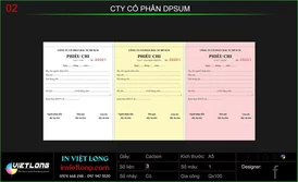 Mẫu phiếu chi CTY DP SUM