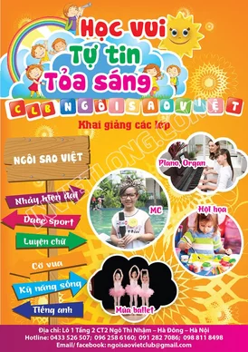 Tờ rơi khai giảng lớp học