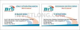 Mẫu Card Visit công ty BTS