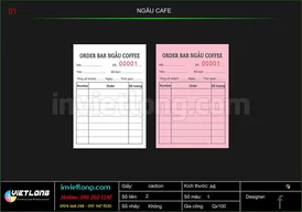 Mẫu Order Ngầu Cafe