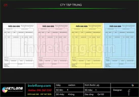 Mẫu phiếu giao hàng CTY Tập Trung